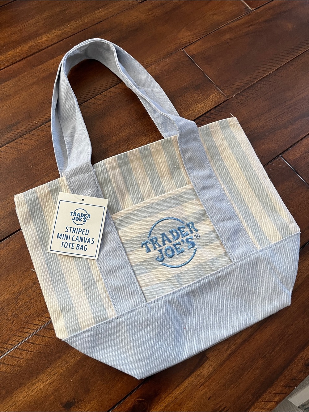 Trader Joe’s Striped Mini Canvas Tote Bag